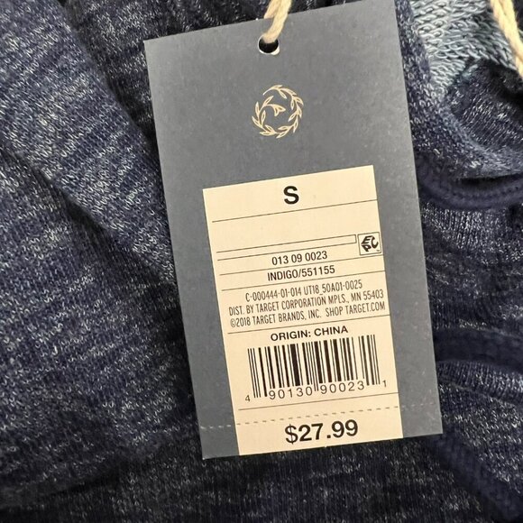 Universal Thread Womens Sweatshirt Dress Hooded Blue/White Size Small New - Picture 9 of 9